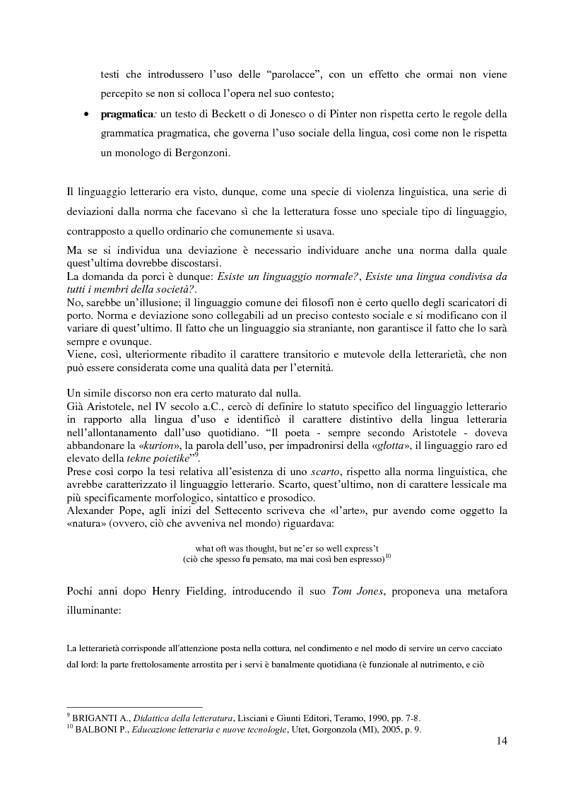 Anteprima della tesi: La didattica della letteratura in una classe di Italiano L2, Pagina 6