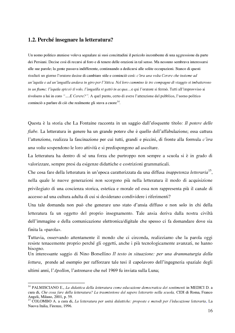 Anteprima della tesi: La didattica della letteratura in una classe di Italiano L2, Pagina 8