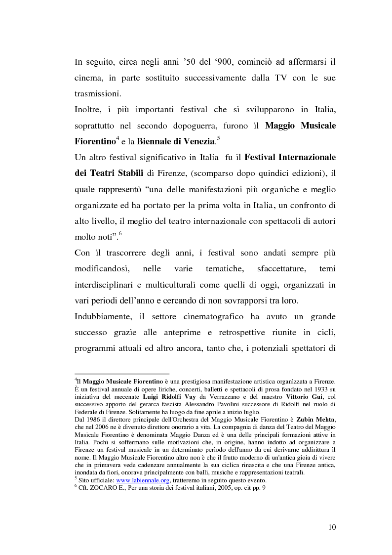 Anteprima della tesi: Un film festival in Abruzzo come promotore dello sviluppo turistico, Pagina 10