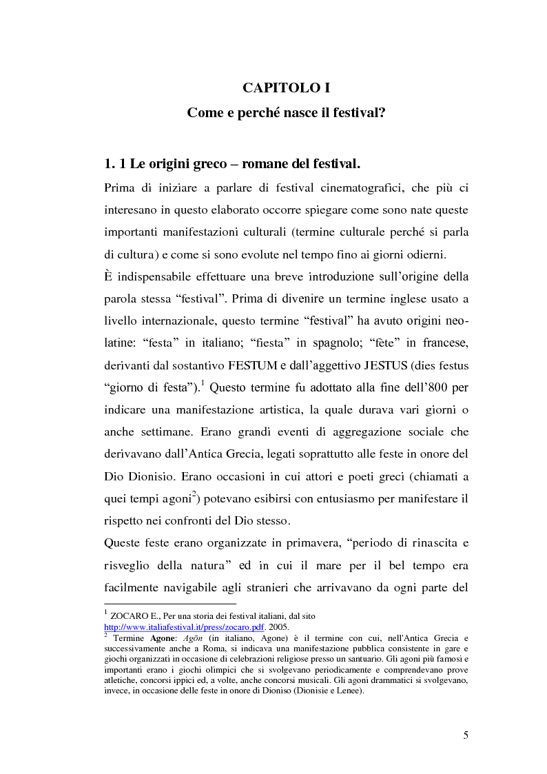 Anteprima della tesi: Un film festival in Abruzzo come promotore dello sviluppo turistico, Pagina 5