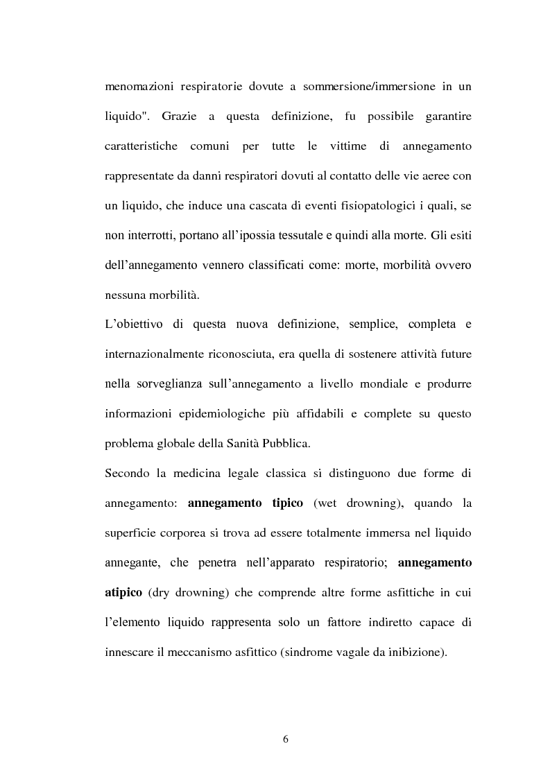 Anteprima della tesi: La diagnosi di annegamento: vecchie problematiche e nuove prospettive di ricerca, Pagina 2