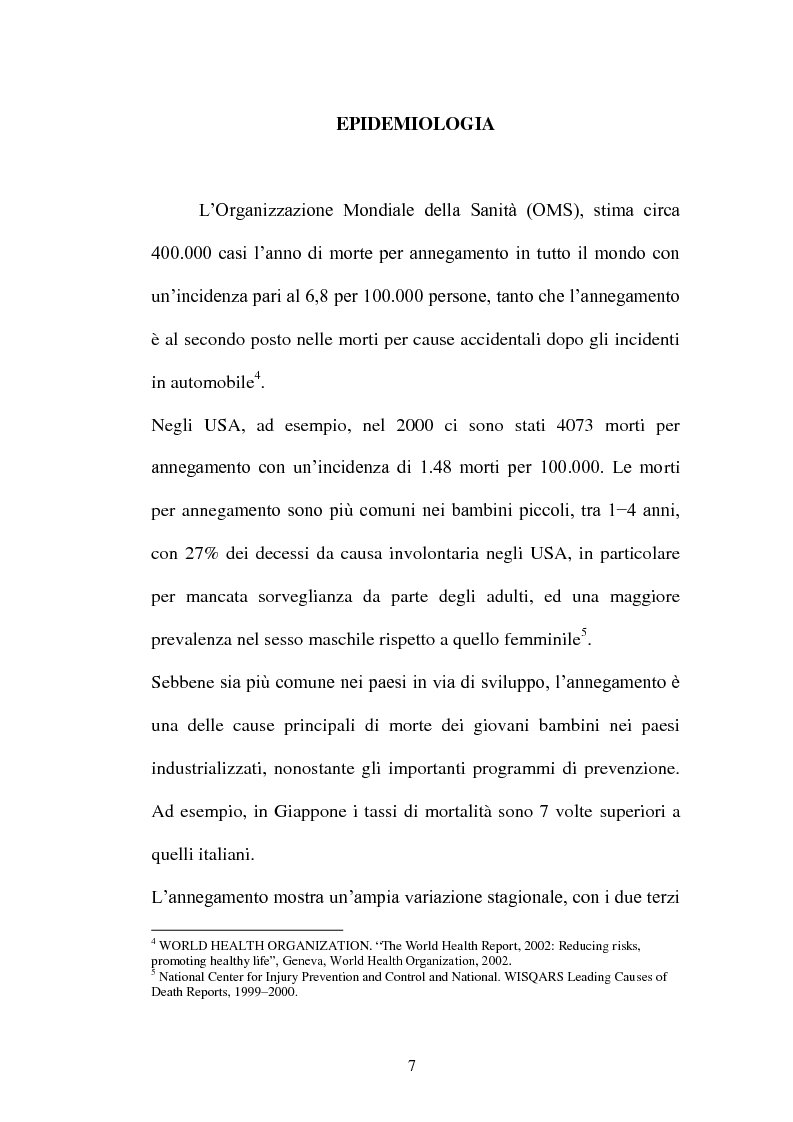 Anteprima della tesi: La diagnosi di annegamento: vecchie problematiche e nuove prospettive di ricerca, Pagina 3