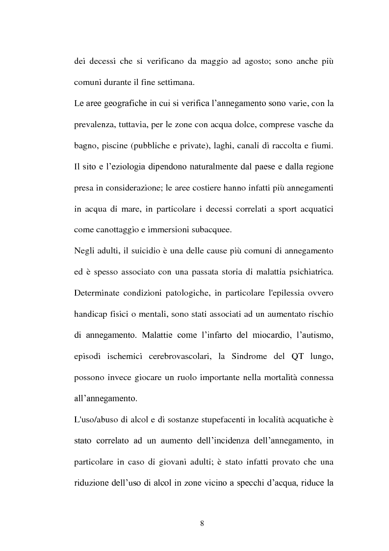 Anteprima della tesi: La diagnosi di annegamento: vecchie problematiche e nuove prospettive di ricerca, Pagina 4