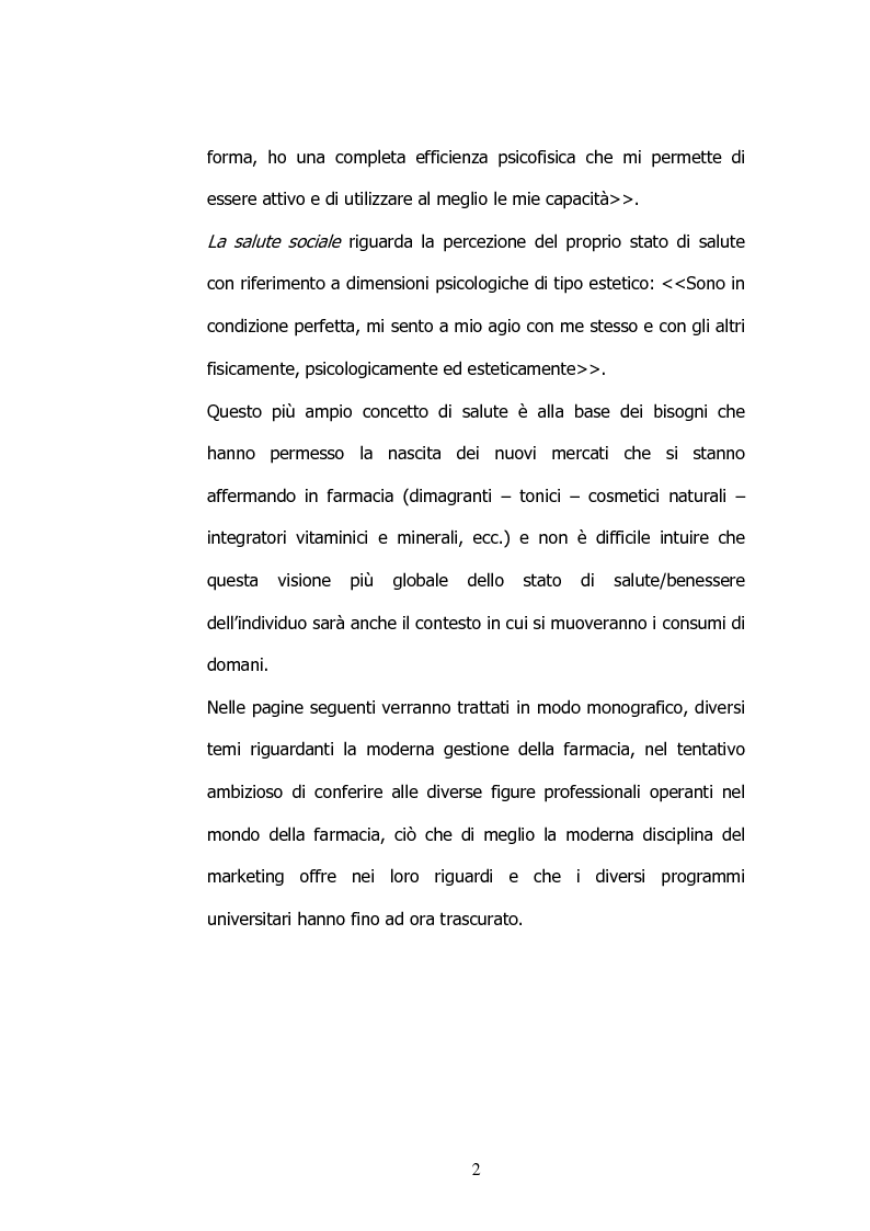 Anteprima della tesi: Il marketing nelle farmacie, Pagina 2