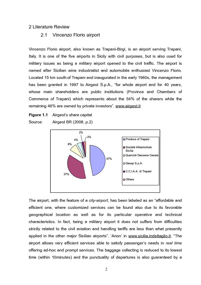 Anteprima della tesi: Analysis and long term strategy of the secondary south-western airport of Trapani-Birgi, Pagina 2