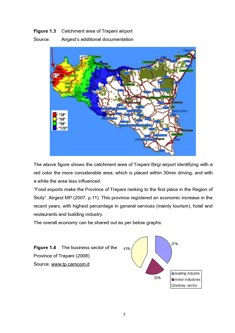 Anteprima della tesi: Analysis and long term strategy of the secondary south-western airport of Trapani-Birgi, Pagina 5