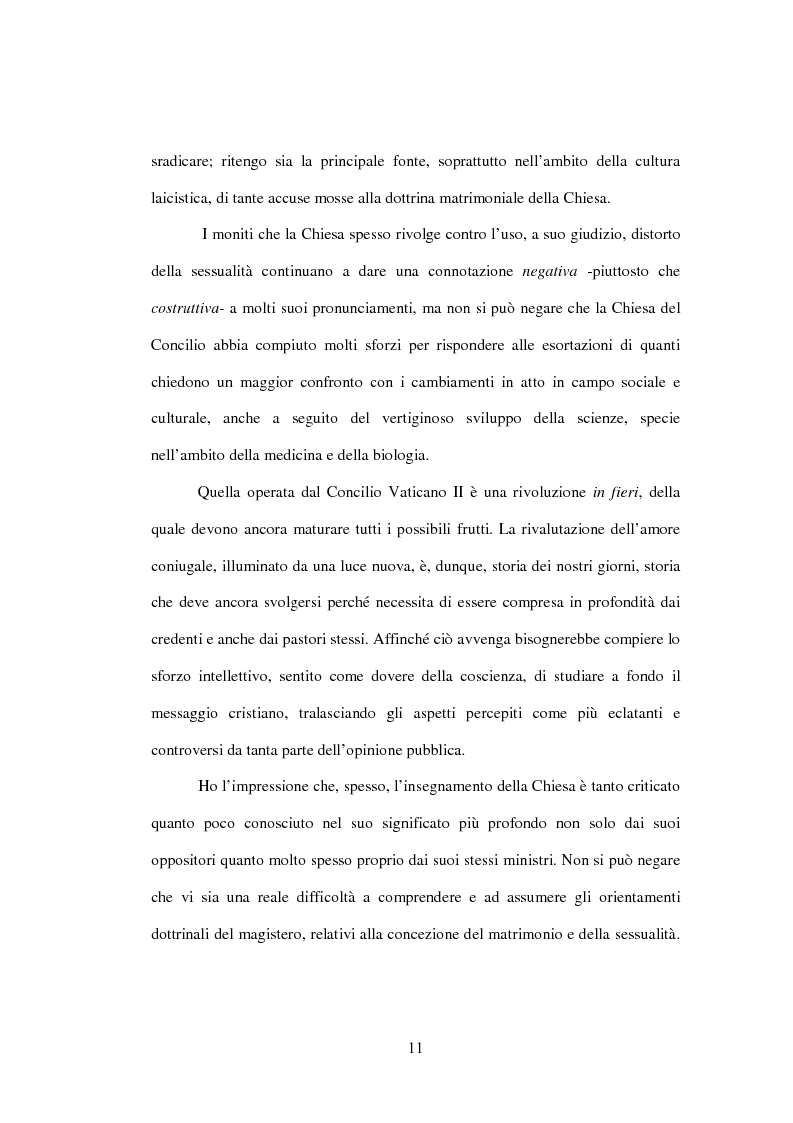 Anteprima della tesi: Il matrimonio nel Magistero della Chiesa cattolica: dall'Arcanum divinae sapientiae (1880) alla Humanae vitae (1968), Pagina 8