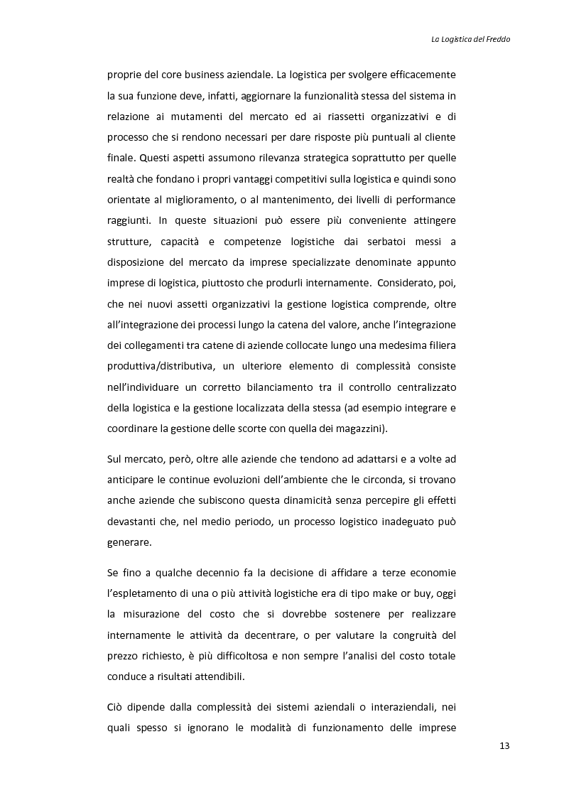 Anteprima della tesi: La logistica del freddo - Cold chain management, Pagina 12