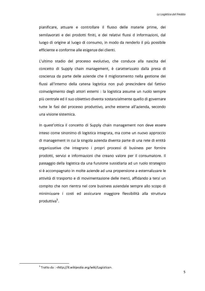 Anteprima della tesi: La logistica del freddo - Cold chain management, Pagina 4