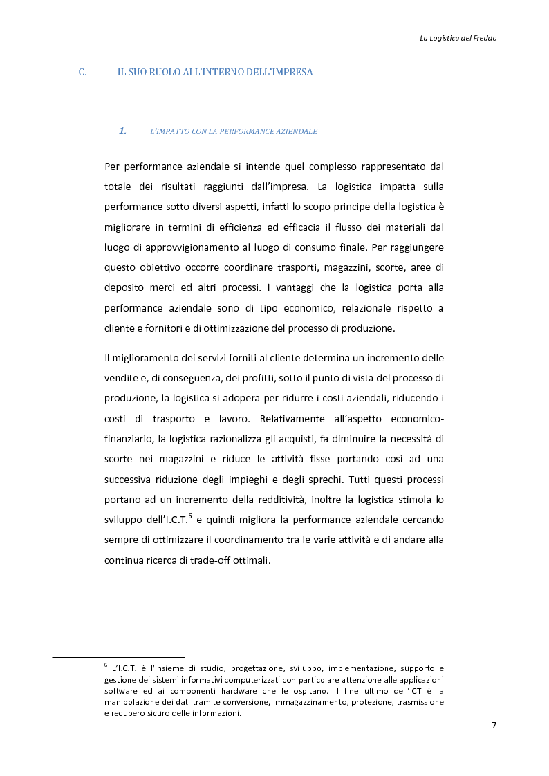 Anteprima della tesi: La logistica del freddo - Cold chain management, Pagina 6