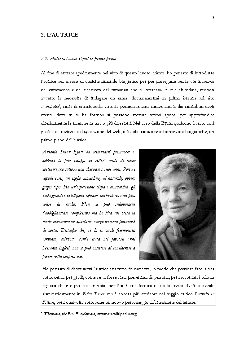 Anteprima della tesi: Visita guidata a ''Babel Tower'' di Antonia Susan Byatt, Pagina 4