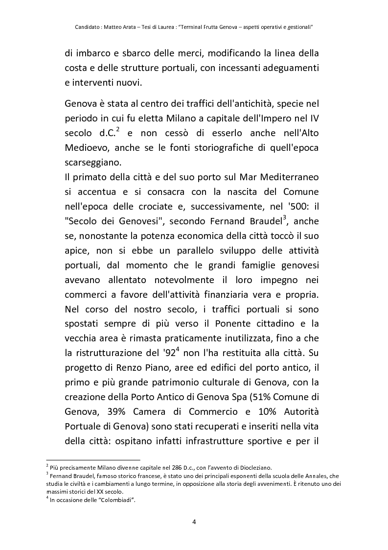 Anteprima della tesi: Terminal Frutta Genova aspetti operativi e gestionali, Pagina 2