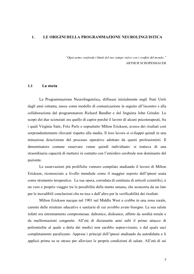 Anteprima della tesi: La programmazione neurolinguistica nella comunicazione aziendale turistica, Pagina 3