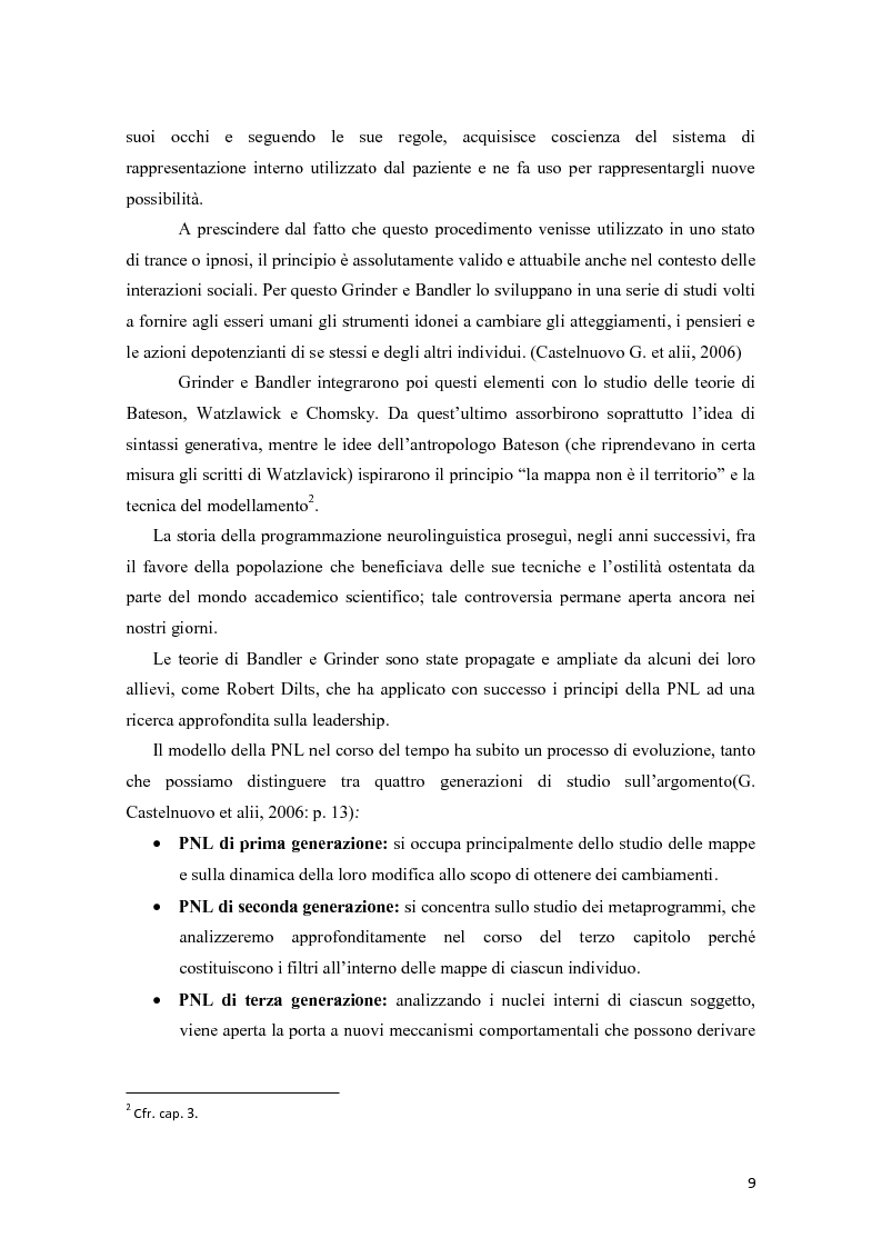 Anteprima della tesi: La programmazione neurolinguistica nella comunicazione aziendale turistica, Pagina 5