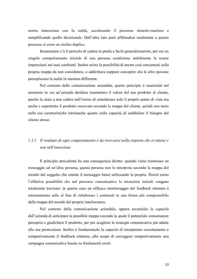 Anteprima della tesi: La programmazione neurolinguistica nella comunicazione aziendale turistica, Pagina 9