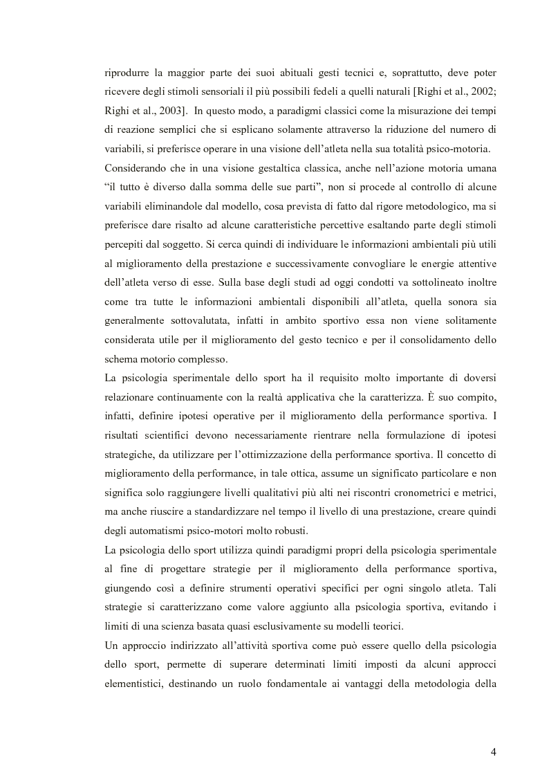 Anteprima della tesi: Applicazione di modelli acustico-visivi per il miglioramento della prestazione nel golf, Pagina 4