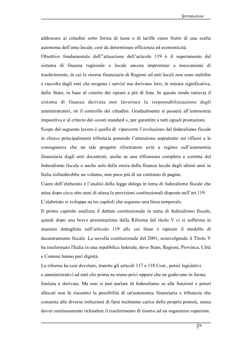 Anteprima della tesi: Federalismo fiscale: i riflessi sugli enti territoriali, Pagina 2