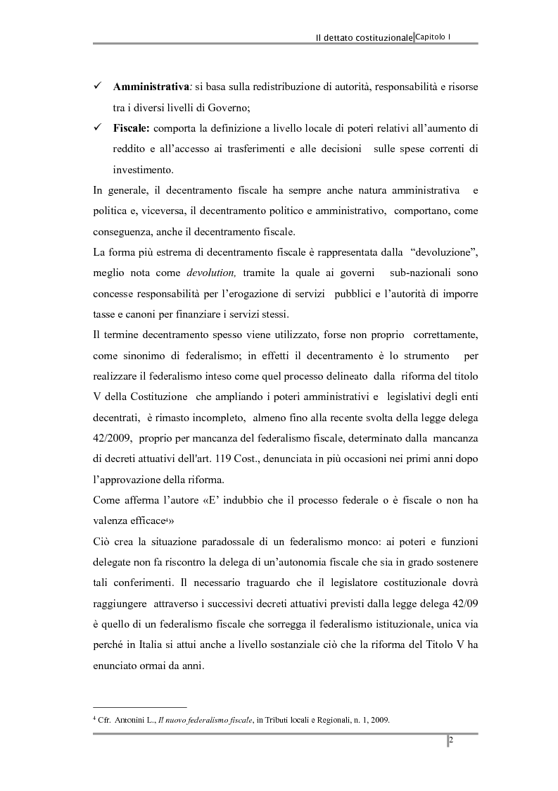 Anteprima della tesi: Federalismo fiscale: i riflessi sugli enti territoriali, Pagina 6