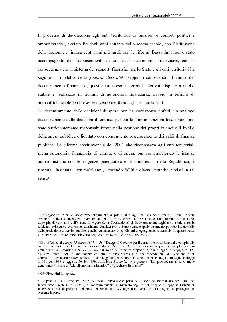 Anteprima della tesi: Federalismo fiscale: i riflessi sugli enti territoriali, Pagina 7