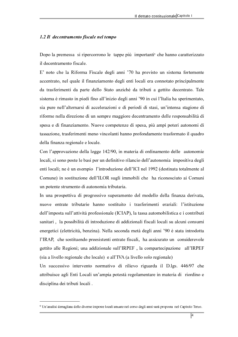 Anteprima della tesi: Federalismo fiscale: i riflessi sugli enti territoriali, Pagina 8