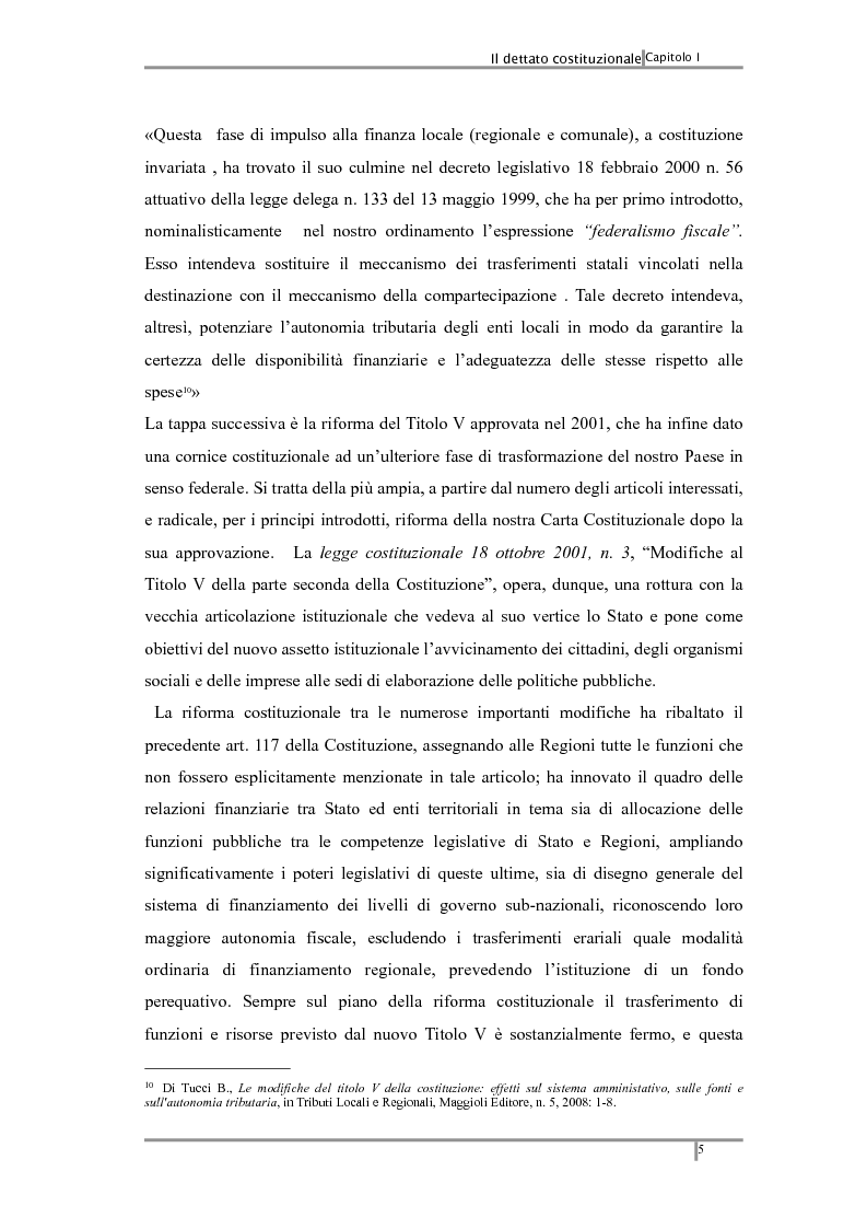 Anteprima della tesi: Federalismo fiscale: i riflessi sugli enti territoriali, Pagina 9
