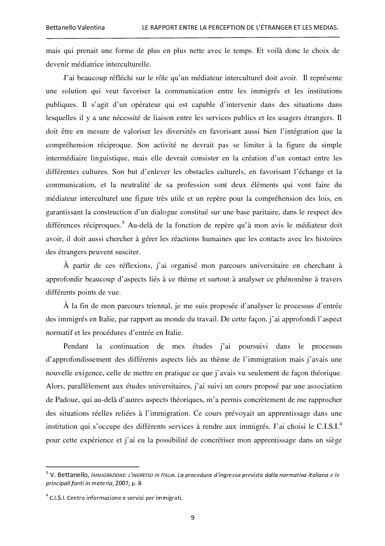 Anteprima della tesi: Le rapport entre la perception de l'étranger et les médias, Pagina 3