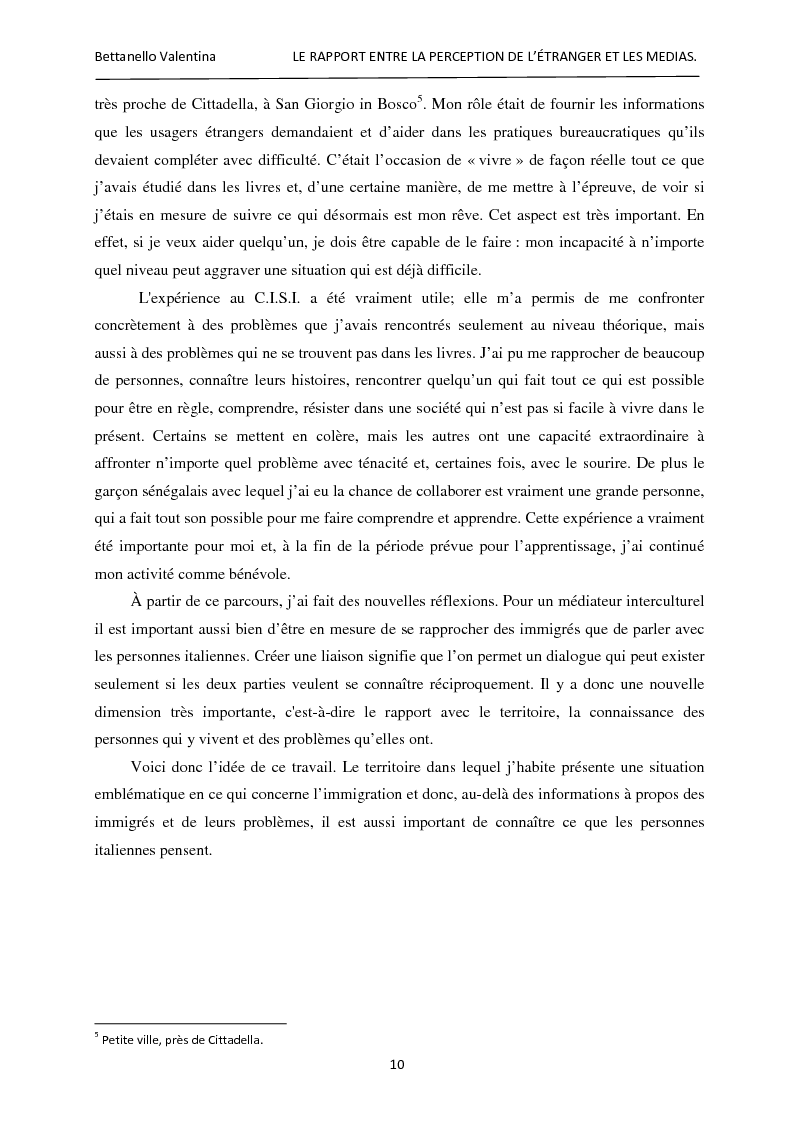Anteprima della tesi: Le rapport entre la perception de l'étranger et les médias, Pagina 4
