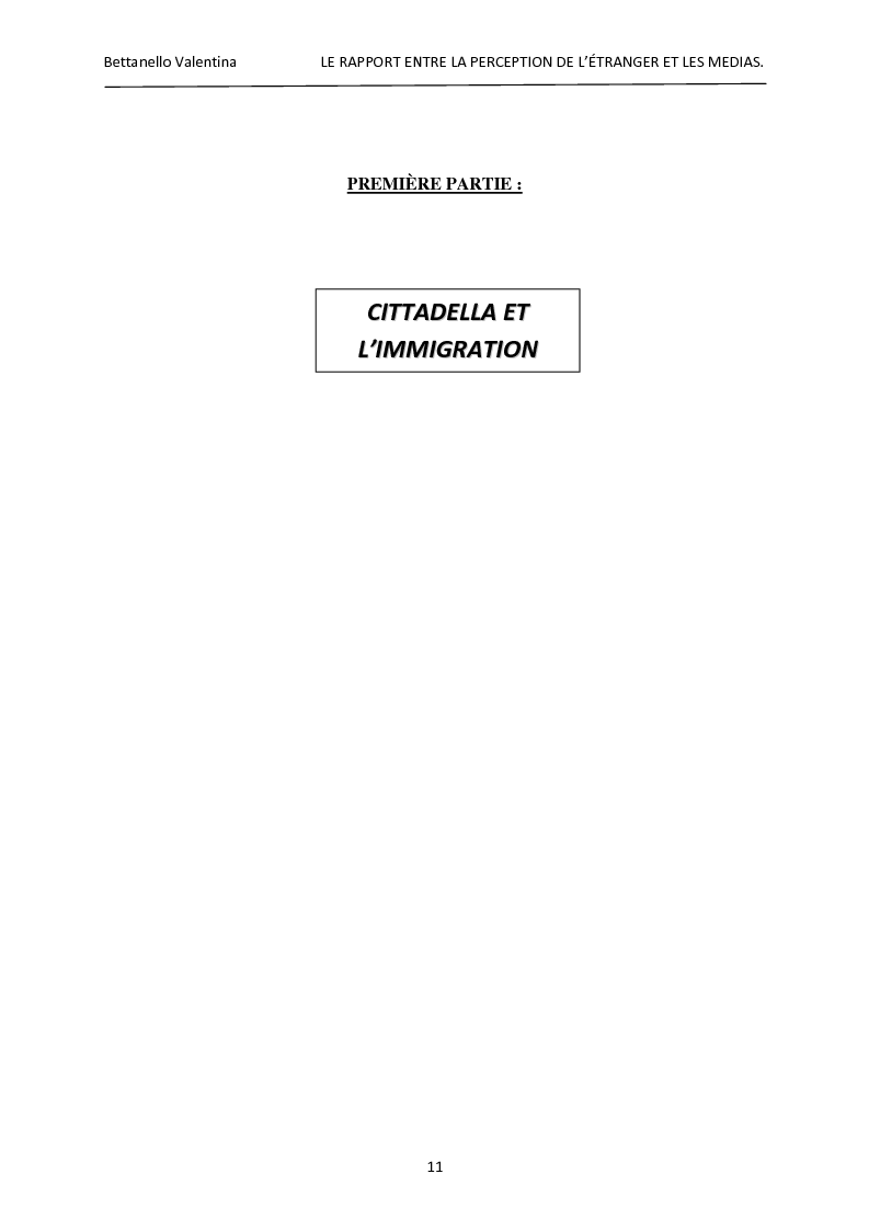 Anteprima della tesi: Le rapport entre la perception de l'étranger et les médias, Pagina 5