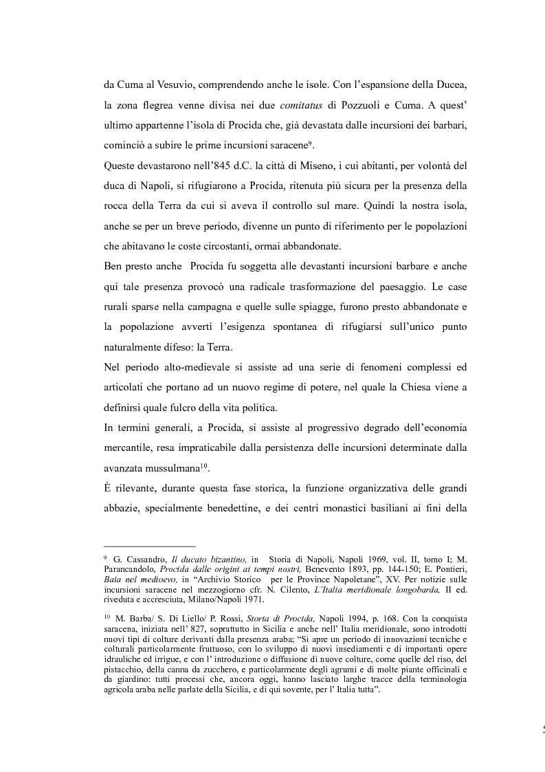 Anteprima della tesi: Topografia medievale dell'isola di Procida (e della zona misenate-montese), Pagina 5