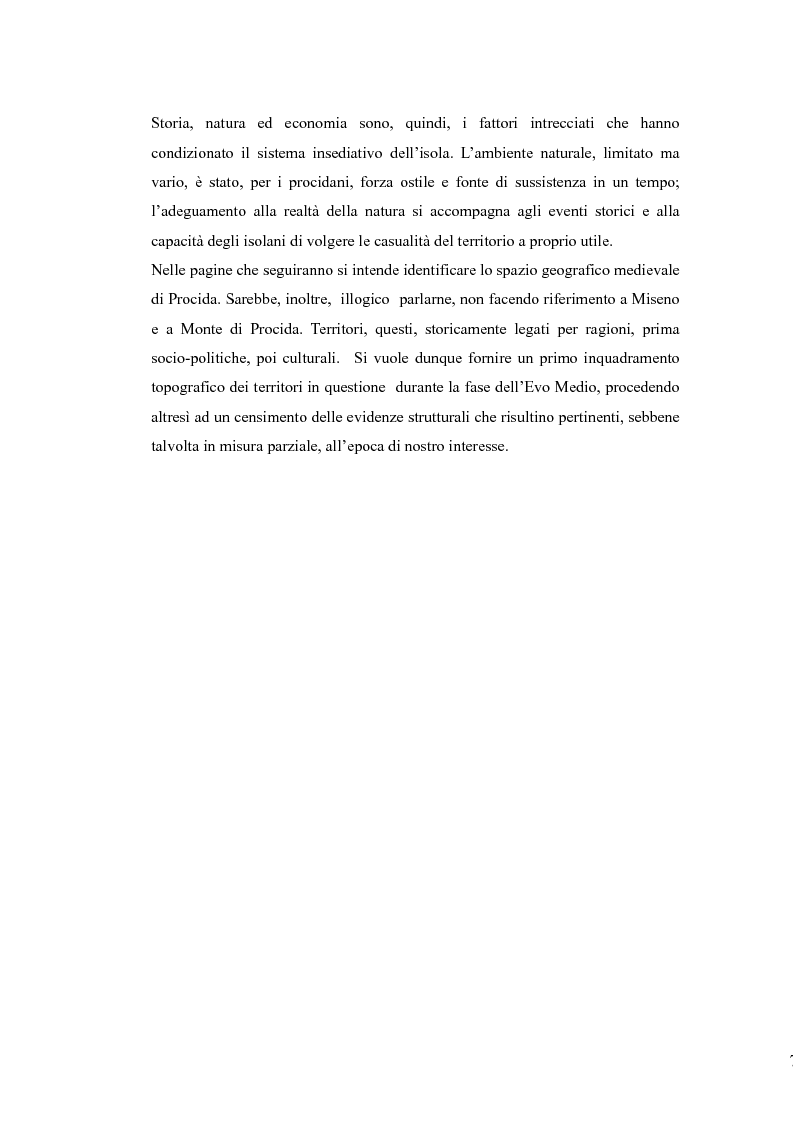 Anteprima della tesi: Topografia medievale dell'isola di Procida (e della zona misenate-montese), Pagina 7