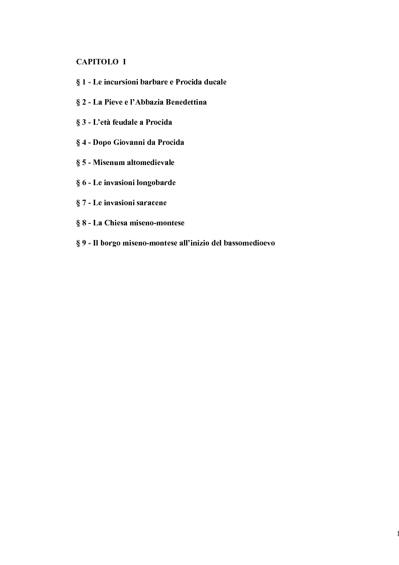 Anteprima della tesi: Topografia medievale dell'isola di Procida (e della zona misenate-montese), Pagina 8