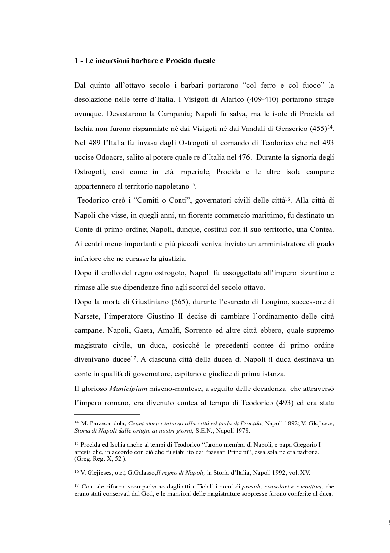 Anteprima della tesi: Topografia medievale dell'isola di Procida (e della zona misenate-montese), Pagina 9
