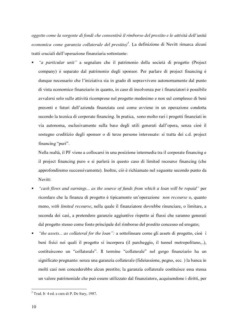 Anteprima della tesi: Applicazione del Project Financing al settore sanitario italiano. Analisi di ''Il Nuovo Complesso Ospedaliero di Vimercate''., Pagina 3