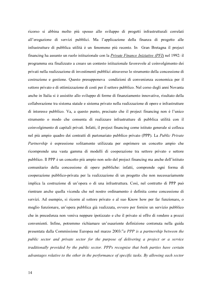 Anteprima della tesi: Applicazione del Project Financing al settore sanitario italiano. Analisi di ''Il Nuovo Complesso Ospedaliero di Vimercate''., Pagina 7