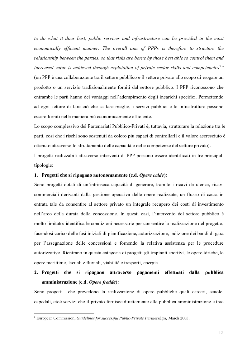 Anteprima della tesi: Applicazione del Project Financing al settore sanitario italiano. Analisi di ''Il Nuovo Complesso Ospedaliero di Vimercate''., Pagina 8