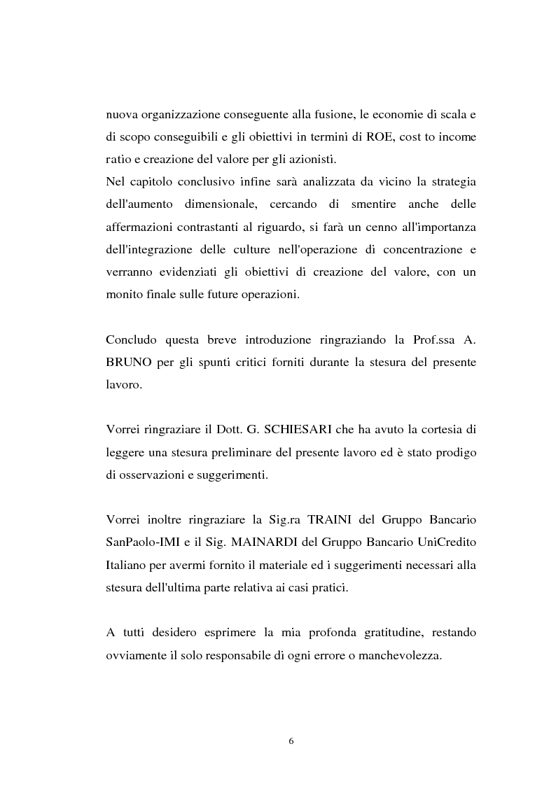 Anteprima della tesi: Determinanti ed obiettivi delle concentrazioni bancarie in Italia e gli effetti nel rapporto con le imprese, Pagina 6