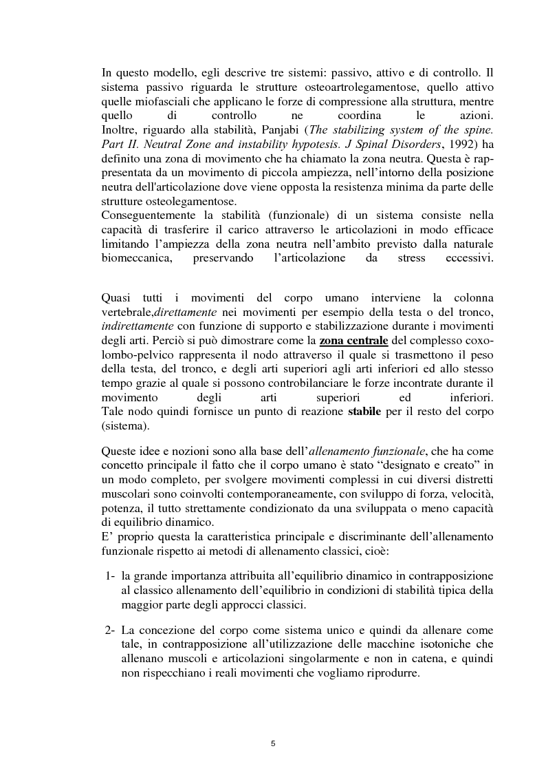 Anteprima della tesi: La Core Stability nel gioco del calcio: metodiche applicative, Pagina 5
