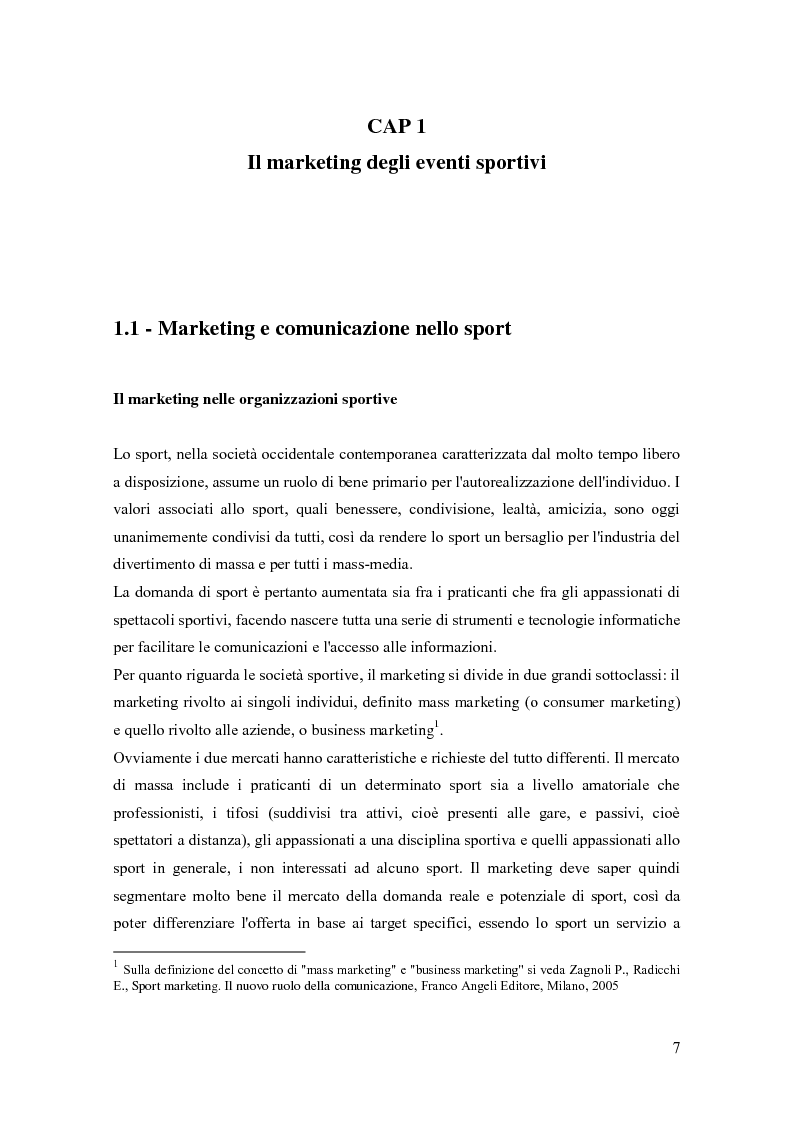 Anteprima della tesi: La comunicazione negli eventi sportivi: studio di tre casi di gare d'auto d'epoca, Pagina 3