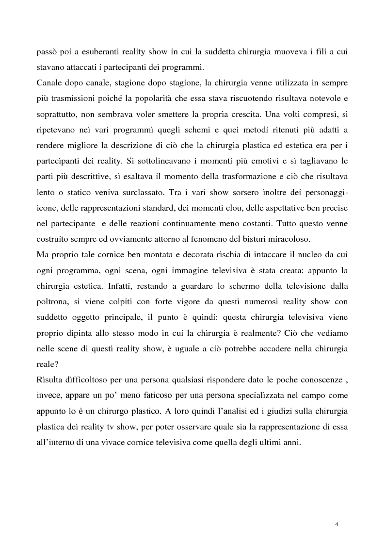Anteprima della tesi: La concezione della chirurgia plastica nei reality show, Pagina 2