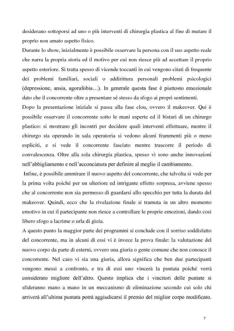 Anteprima della tesi: La concezione della chirurgia plastica nei reality show, Pagina 5