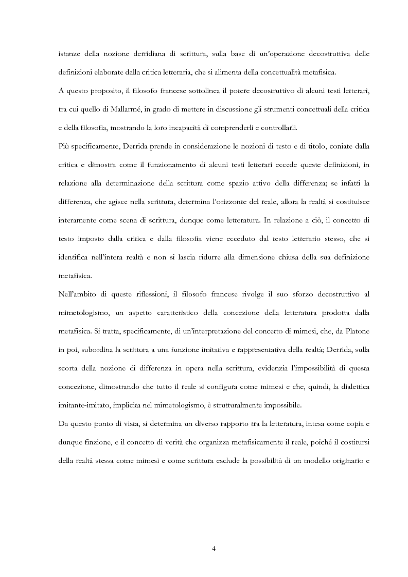 Anteprima della tesi: Derrida lettore di Mallarmé, Pagina 4
