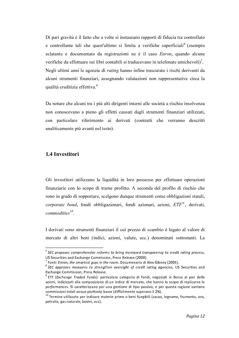 Anteprima della tesi: Gli effetti del credit crunch sull’economia mondiale ed italiana, con particolare riguardo al mondo bancario e finanziario, Pagina 5