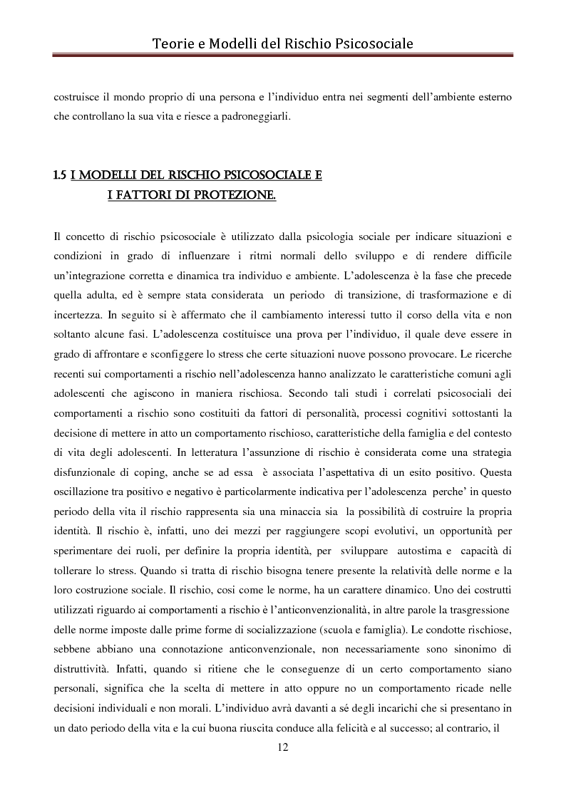 Anteprima della tesi: I modelli eziologici del rischio psicosociale: la situazione dei minori in Albania, Pagina 8