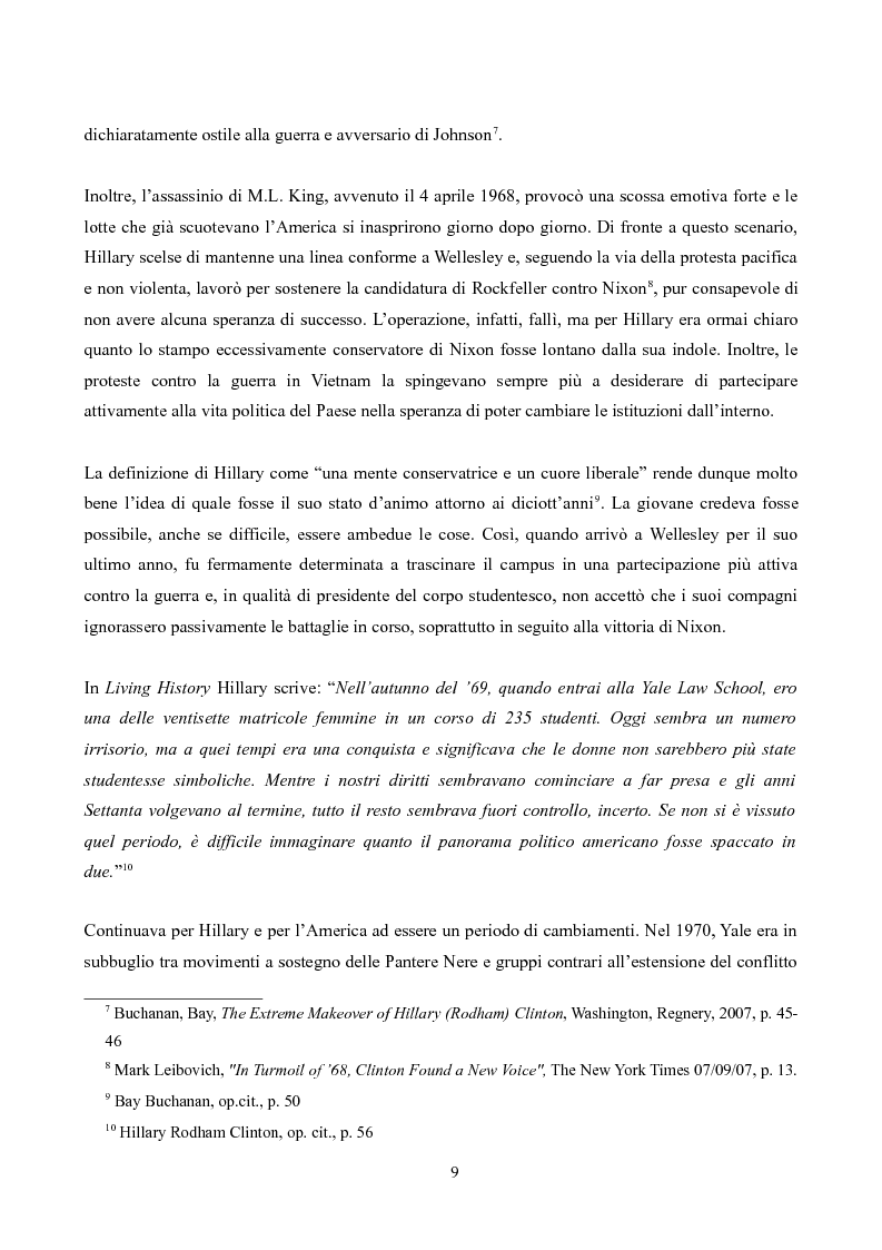 Anteprima della tesi: Hillary Rodham Clinton: l'importanza di essere prime, Pagina 5