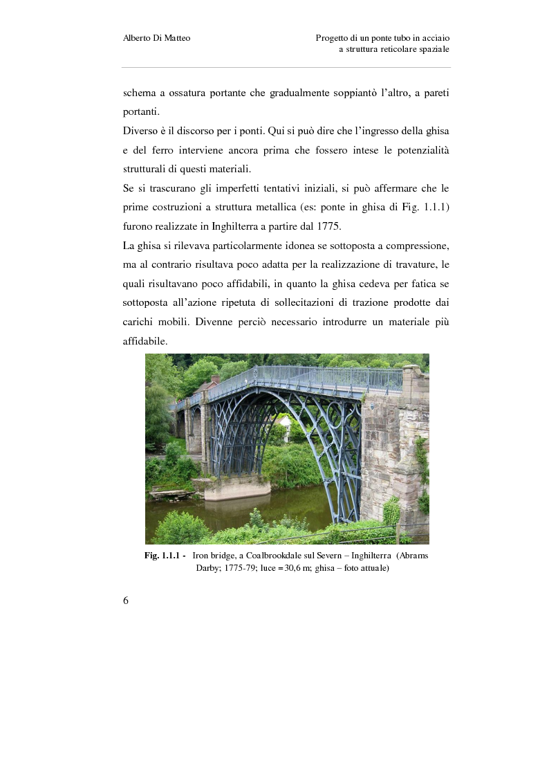 Anteprima della tesi: Progetto di un ponte tubo in acciaio a struttura reticolare spaziale, Pagina 6