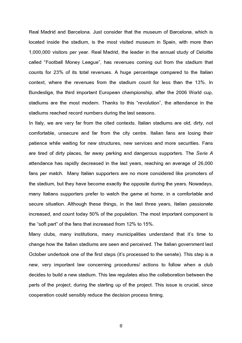 Anteprima della tesi: The future of the Italian stadiums: an empirical analysis, Pagina 2