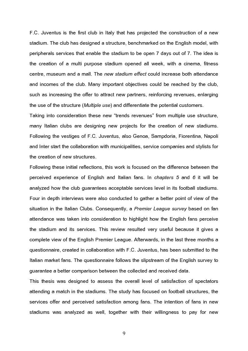 Anteprima della tesi: The future of the Italian stadiums: an empirical analysis, Pagina 3