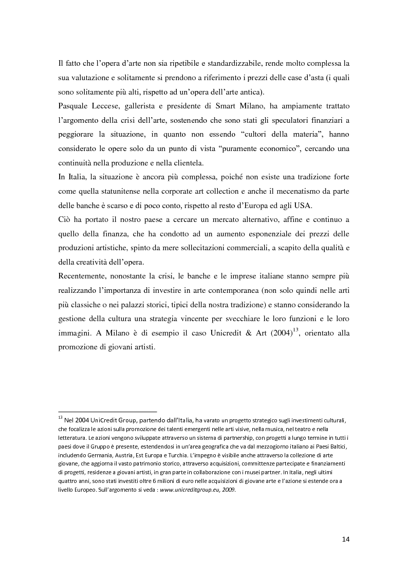 Anteprima della tesi: Corporate art collection: costo o investimento, Pagina 10