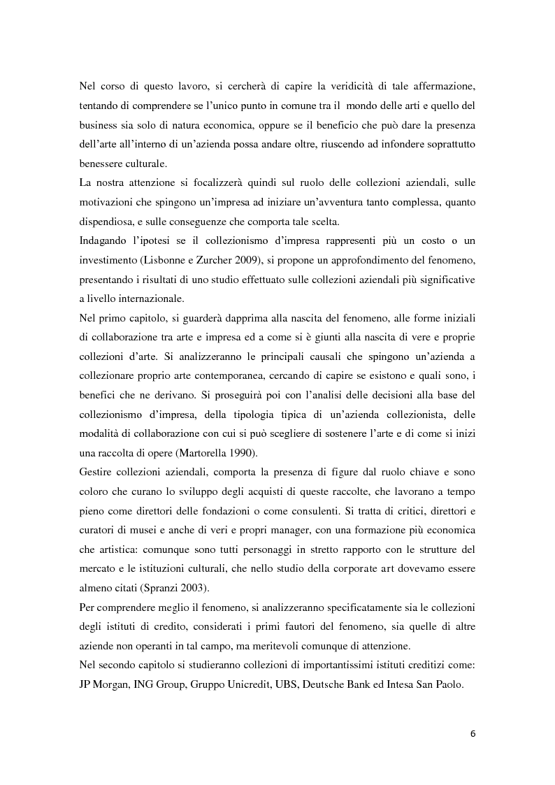 Anteprima della tesi: Corporate art collection: costo o investimento, Pagina 2