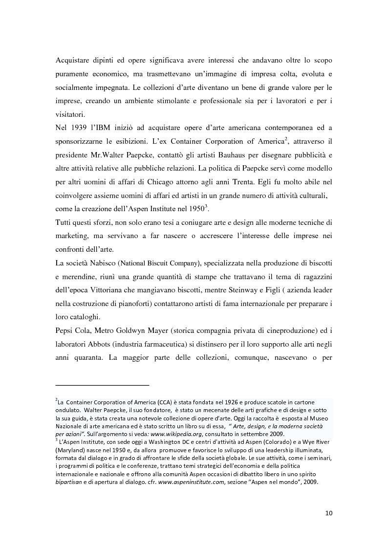 Anteprima della tesi: Corporate art collection: costo o investimento, Pagina 6